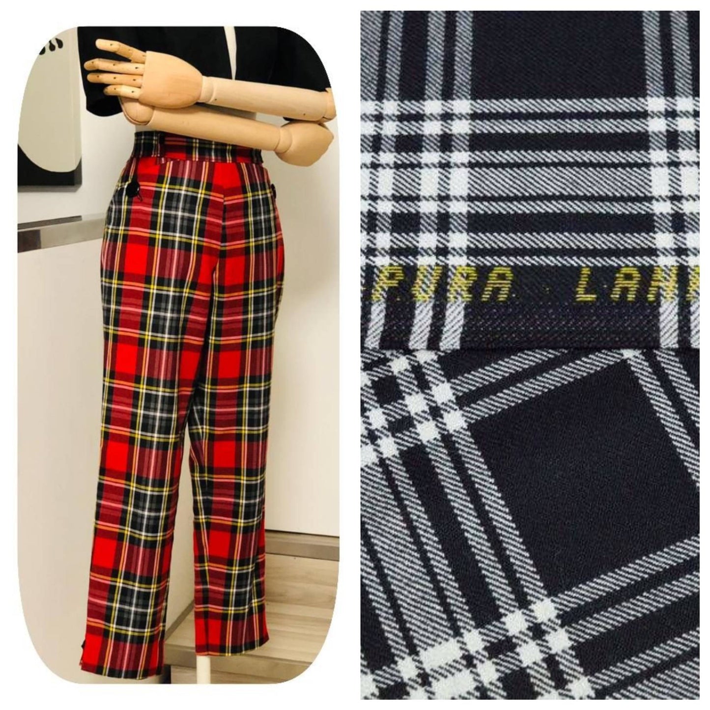 PANTALONE CAPRI CHRISTY TARTAN su misura