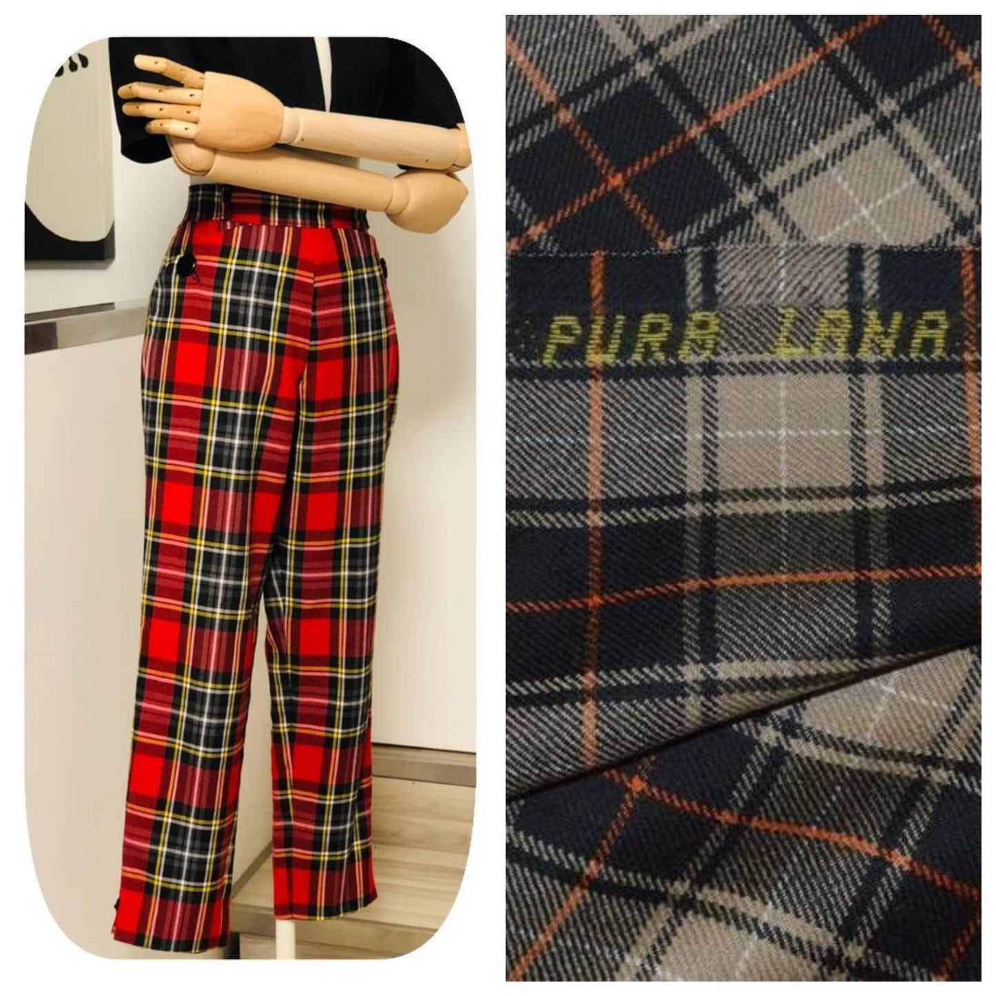 PANTALONE CAPRI CHRISTY TARTAN su misura