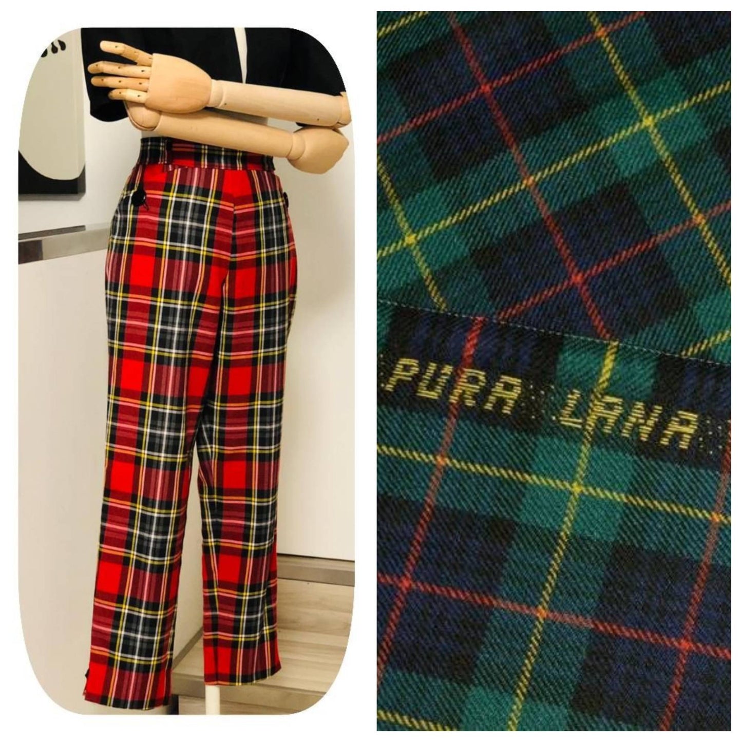 PANTALONE CAPRI CHRISTY TARTAN su misura