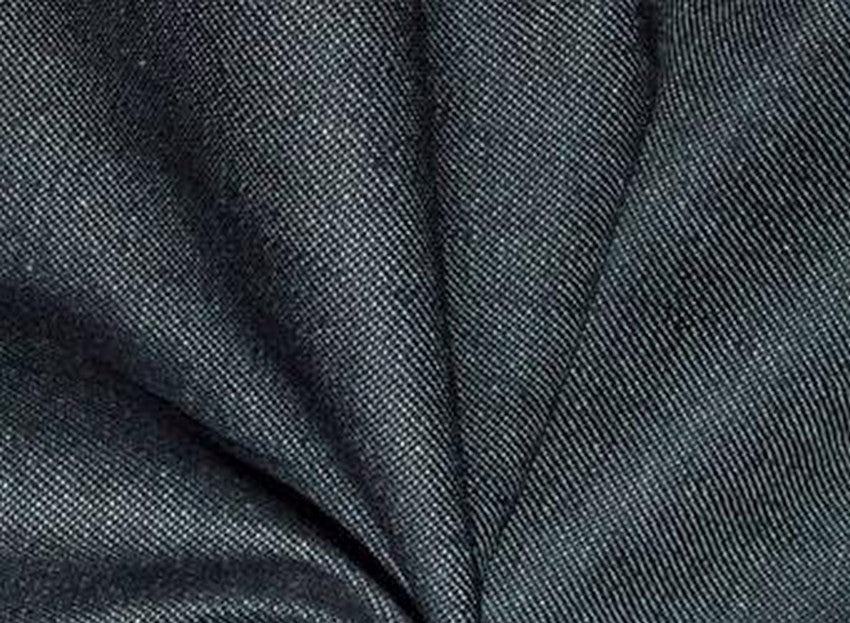 tessuto jeans di cotone nero per realizzare il giacchino milly corto 