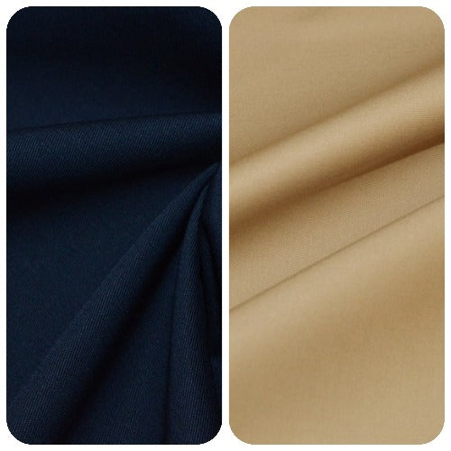 ble e beige per realizzare l' Abito Kelly Double in gabardine di cotone 