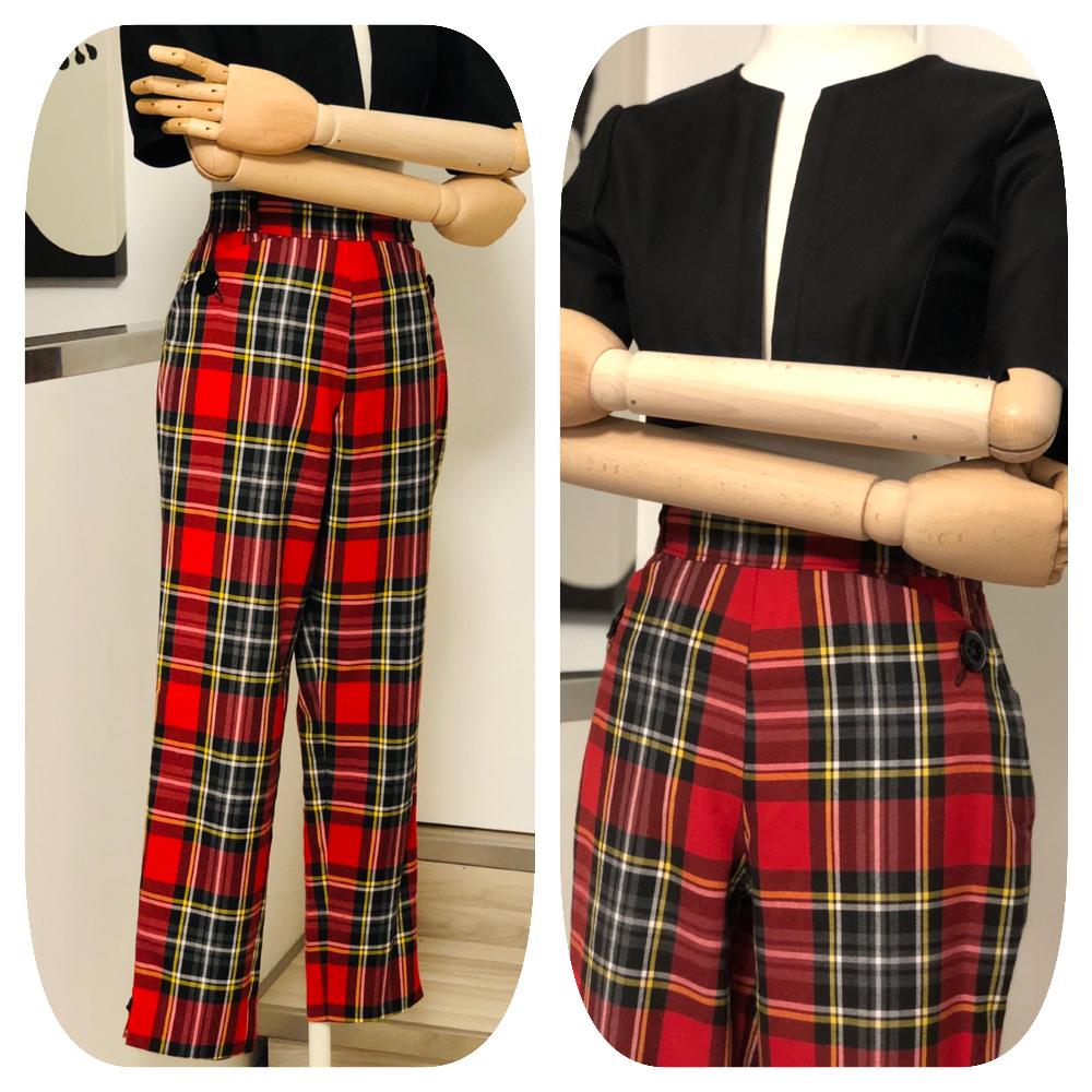 PANTALONE CAPRI CHRISTY TARTAN su misura